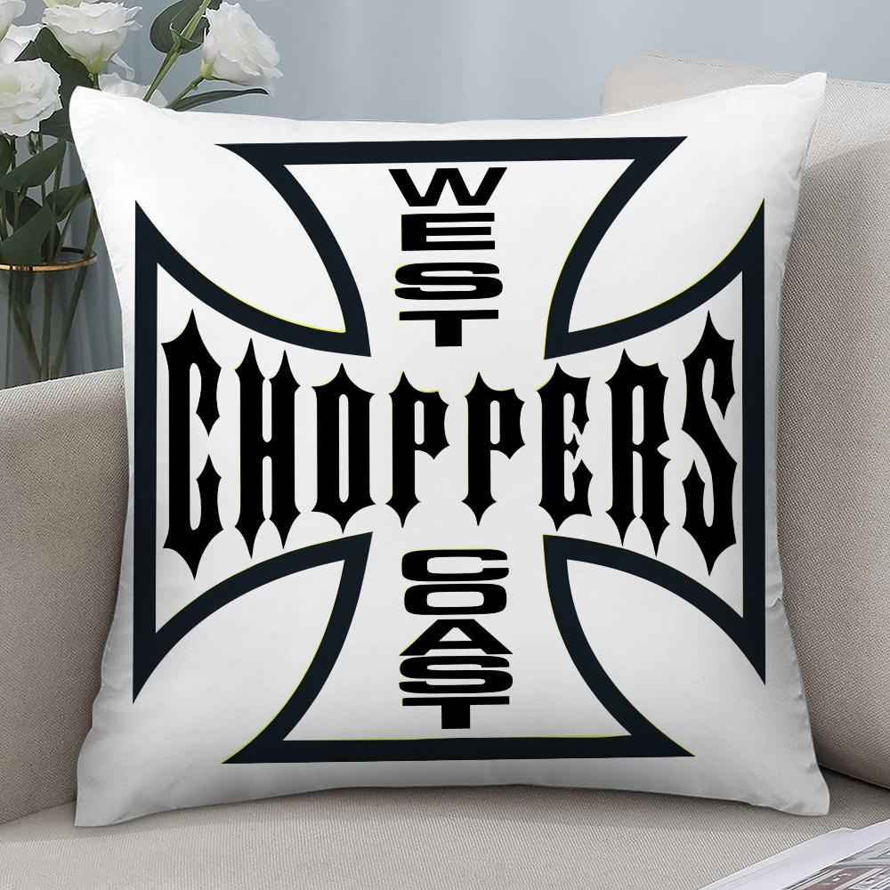 W-West Coast C-Choppers Pillow Case Short Plush Pillow Covers Sofa Decorative Gift Home Double-sided Printing Cushion Cover