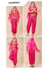 YX Belly Dance Costume Set: Ethnic Indian Dance Pants & Highlights Stage Performance Outfit