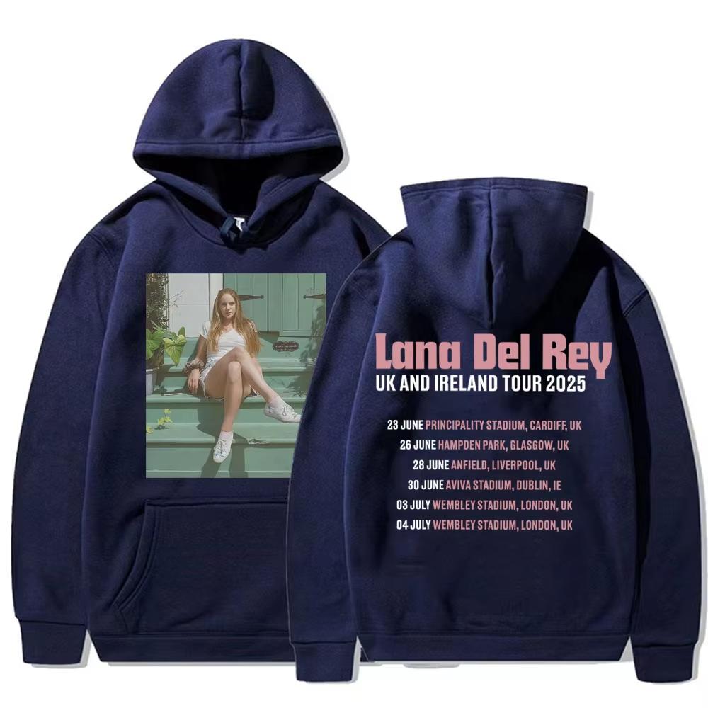 Sweat à capuche Tournée UK Irlande Lana Del Rey Hommes Femmes Mode Harajuku Esthétique Sweatshirts Confort Décontracté Pullovers Surdimensionnés