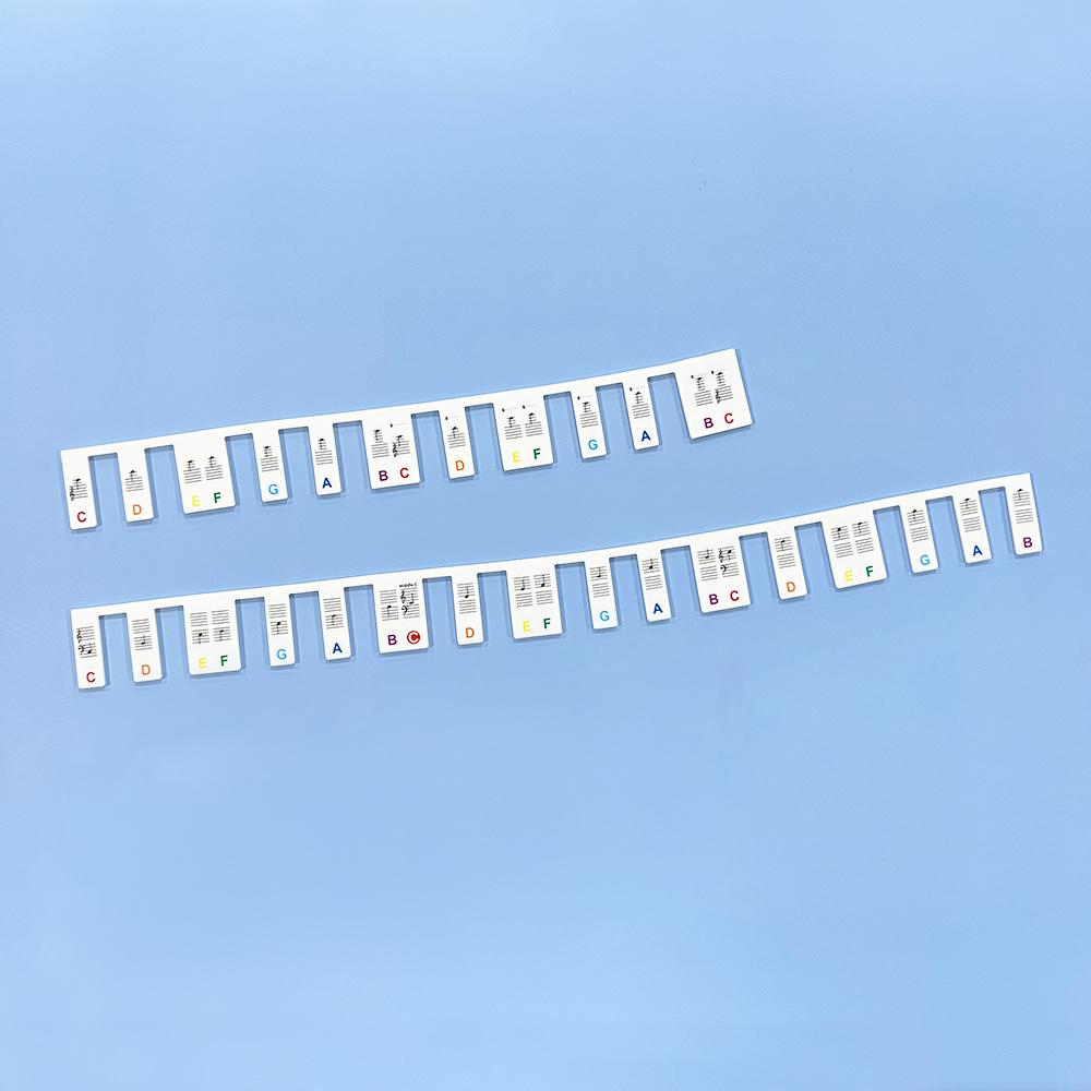 61-key Piano Keyboard Music Note Pad Mat Silica Gel Removable Piano Keyboard Note Labels Finger