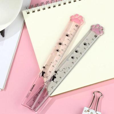 15cm Kids Gifts Stationery Painting Measuring Ruler Cats Claw Ruler Straight Ruler Scale Ruler