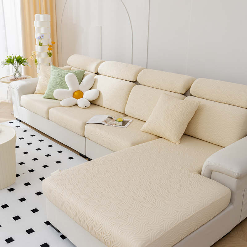 Summer Ice Silk Waterproof Sofa Cover Non-Slip Cool Feeling Couch Cushion Slipcovers Anti-Slip Stretch Chaise Lounge Covers