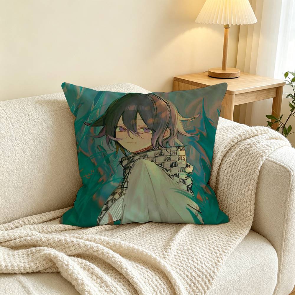 Game Danganronpa Kokichi Oma Square Double-Sided printed Pillow Case Bedroom Bedside Pillow Sofa Cushion Cover