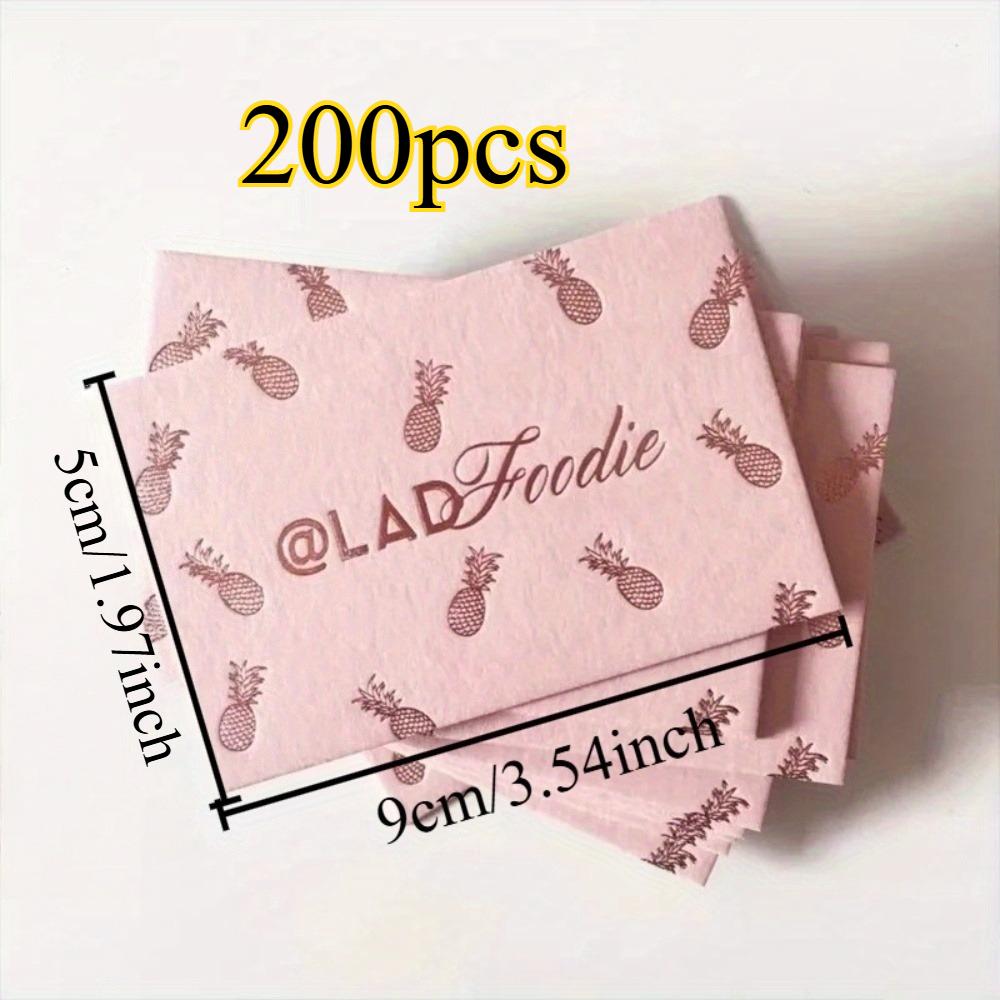 mbossed Custom Business Cards 200pcs - 500gsm Soft Cotton Paper, Customizable Logo for VIP Clients (as the picture,9x5cm)