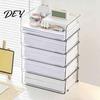 School Supply Storage Paper Organizer Letter Tray, Acrylic Stackable Desk File Organizer, Clear Plastic Bin Holder Sorter for Documents, Files,