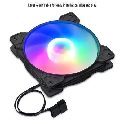 RGB 12CM LED Silent Desktop Cooling Fan with Luminous Rainbow Effect
