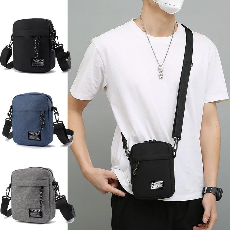 Fashion  Shoulder Bag Sports Trend Messenger Bag Solid Color Mobile Phone Bag Coin Purse