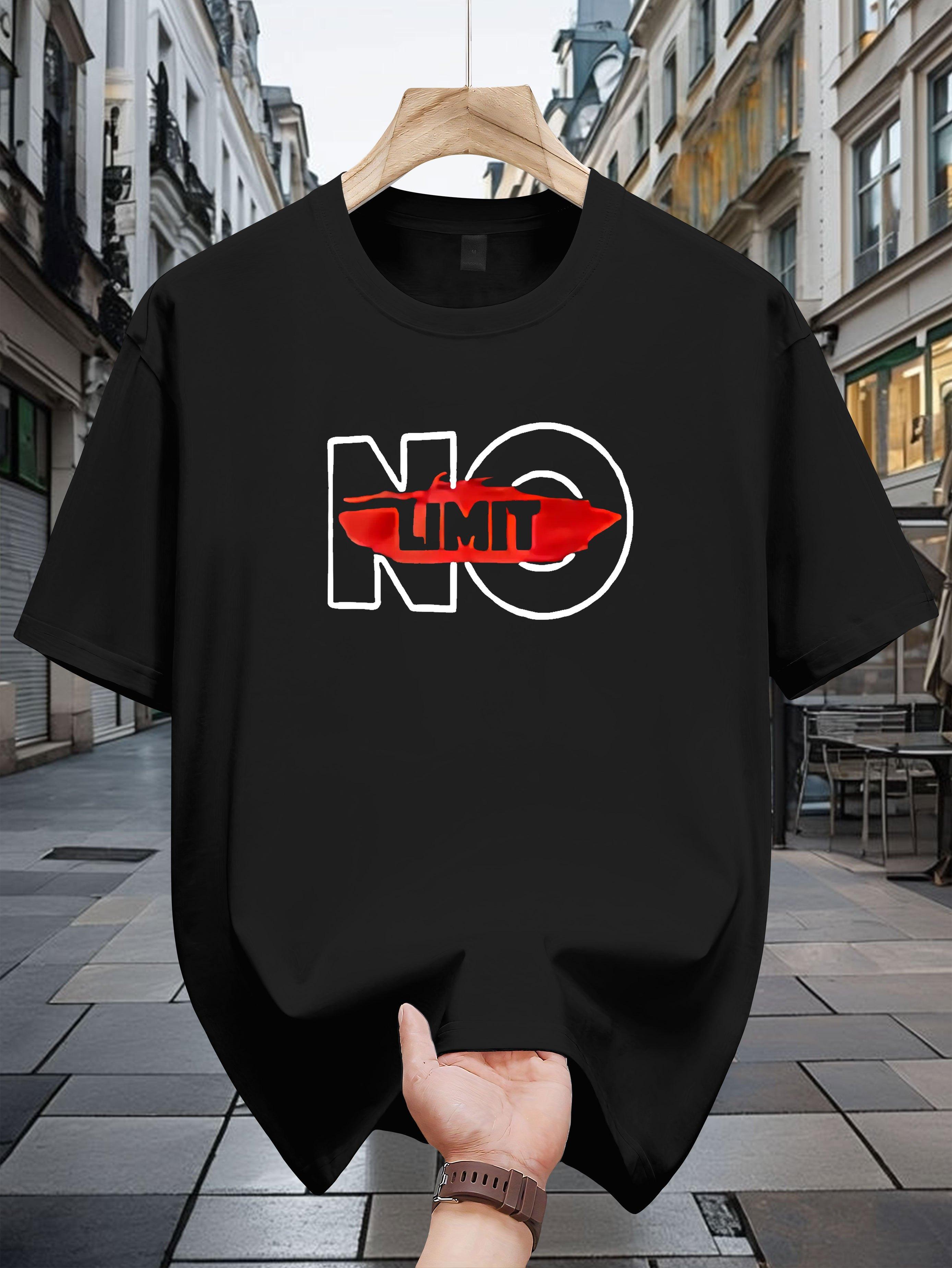 200g 100% Cotton Graphic Print T-shirt - Bold NO LIMIT Design XL