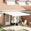 VidaXL Manual Retractable Awning with White LED 400x300 Cm 3330624
