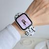 Elastische Scrunchie Band Voor Apple Watch Ultra Band49mm 45/44/42/41 Alle Bereiken voor iWatch Series11 10 9 8 Kleurrijk Gestippeld Patroon Satin Scrunchie Band