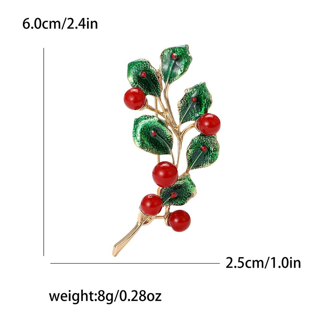 Personality Creative Alloy Enamel Pearl Leaf Brooch Temperament Women'S Clothing Corsage Ornament Pin