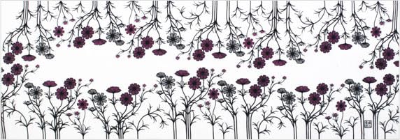 

Dyeing Anbo Tenugui Night Authentic Dyed Cotton Tokuoka Made in Japan 35cm x 100cm Cosmos Pink 100% рожевий