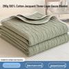 Class A Pure Cotton Three-Layer Gauze Blanket: Summer Cool, All-Season Jacquard Nap & Air Conditioning Quilt