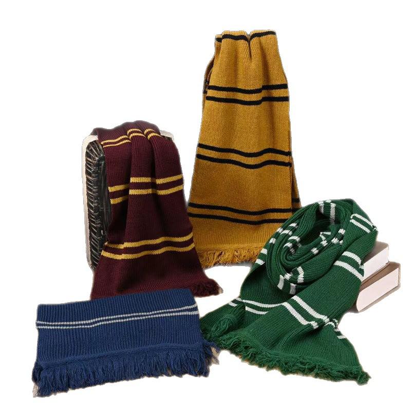 US Edition Double-Layer Striped Harry Potter Four Houses Oversized Winter Scarf - In Stock