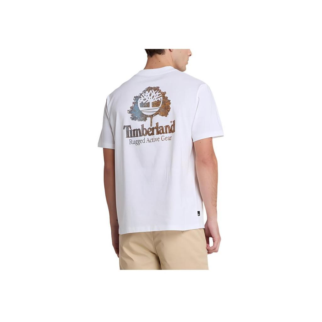 Timberland Round Neck Outdoor Casual Breathable Short Sleeve T-Shirt Men T-Shirts White A6A8B-100