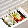 1pc Retractable Drain Basket, Vegetable Basin, Bowl Rack, Kitchen, Household Fruit Dish, Sink, Sink, Storage Rack, Filter Basket
