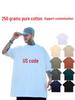 250g American Style Oversize Pure Cotton Half Sleeve Men's Hip Hop T-Shirt