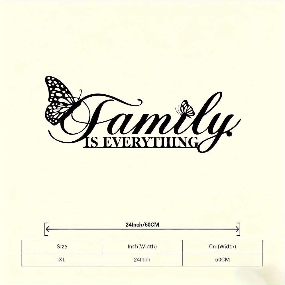 

Metal Butterfly Wall Art, Iron Family Sculpture for Living Room Garden Fence Decor, Farmhouse Hanging Ornament, Mother Day Christmas Gift XL/60cm/24inch