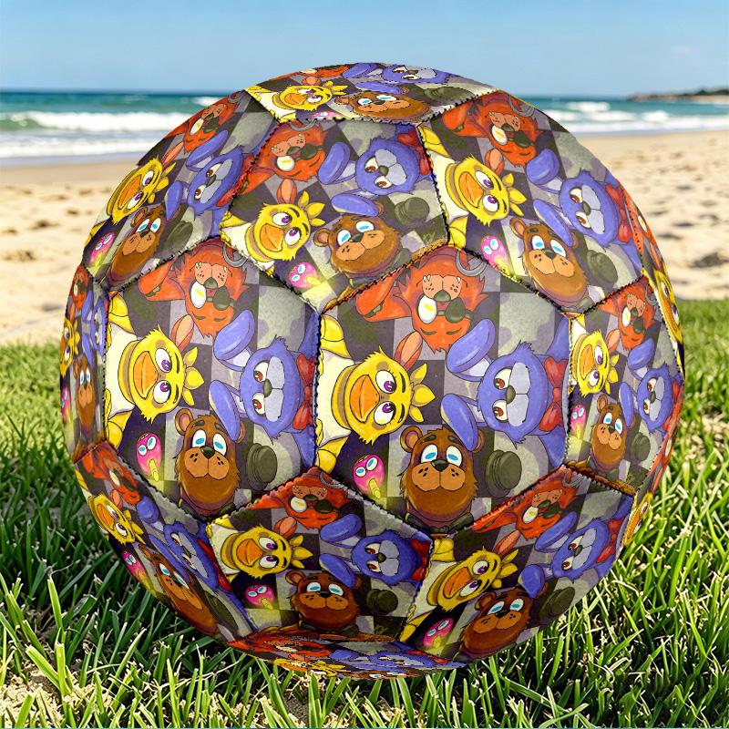 Five Nights at Freddy's Stampa Dimensione 5 Pallone da Calcio, Pallone da Calcio in PU Resistente all'Usura per Allenamento Partite e Pratica Quotidiana, Regalo di Compleanno per Appassionati di Calcio