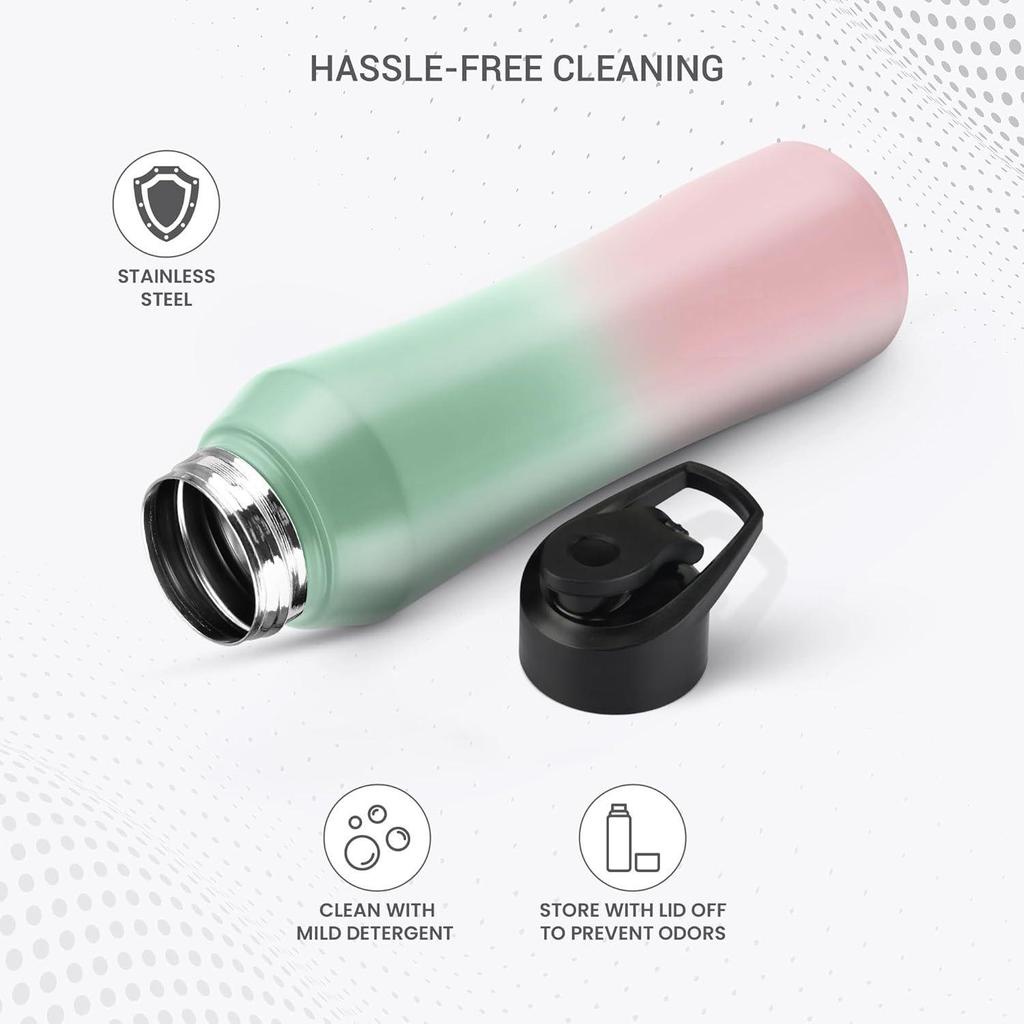 Comet 1000 Stainless Steel Water Bottle 1000 Ml, Single Walled, ISI Certified I Leak Proof Lid, Rust Proof I For School, Office, Gym