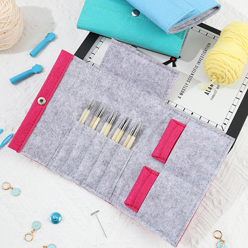 Mini Vilt Haak Breinaald Rond Breinaald Etui Opbergtas Draagbare Handtas Organizer voor Breigereedschap