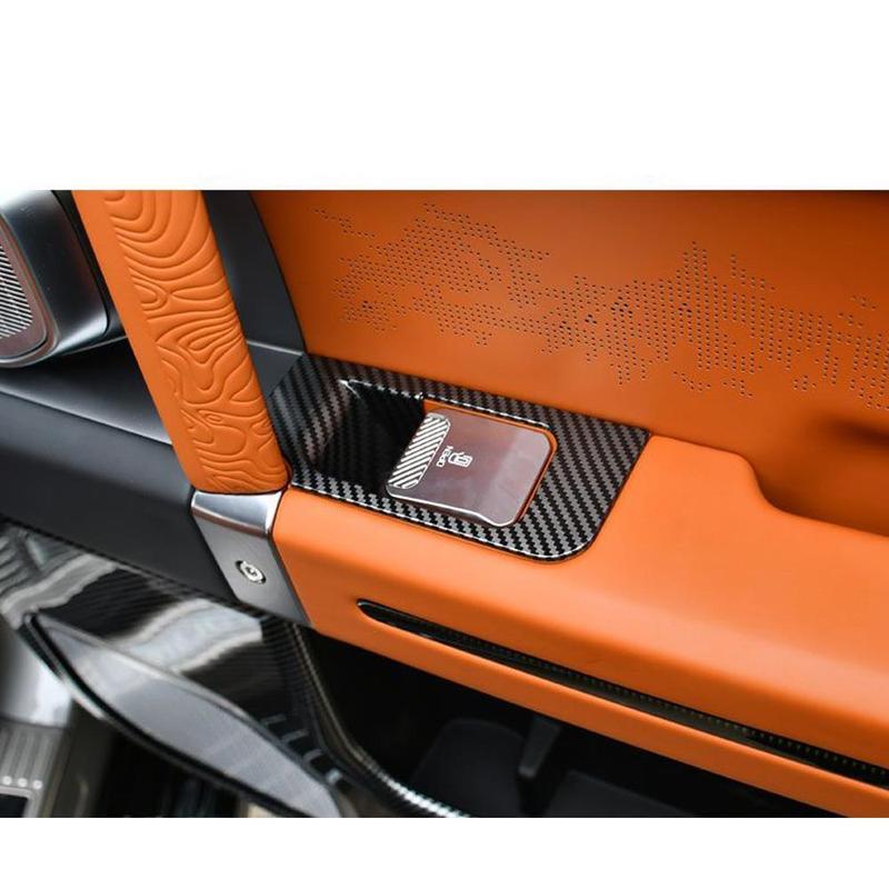 Carbon Fiber Look ABS Interior Door Handle Knob Cover For Chery Jetour G700 2025 2026 LHD Side Inner Pull Handle Bowl Guard
