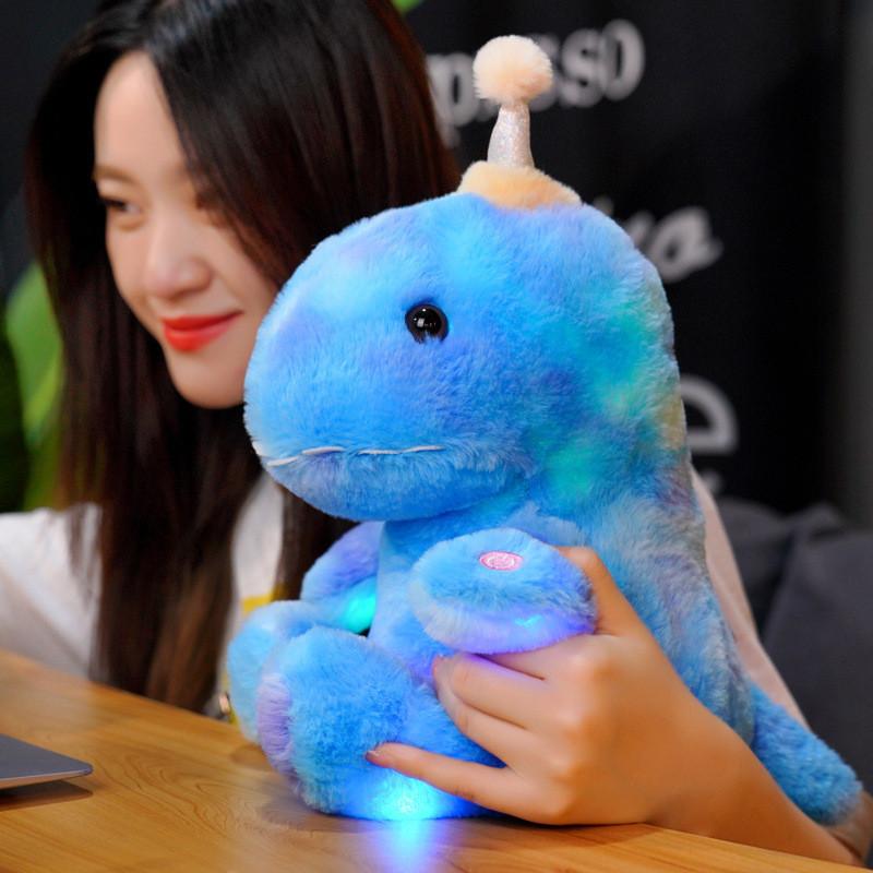 Dinosaur Cartoon Glowing Plush Toy Cute Doll Sleeping Birthday Gift Valentine