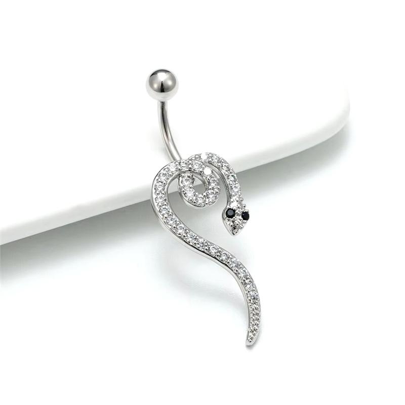 Piercing Sexy Uña de Ombligo Joyería Corporal Para Mujeres Niñas Anillos de Ombligo de Serpiente Personalizados Anillo de Ombligo Simple Regalos