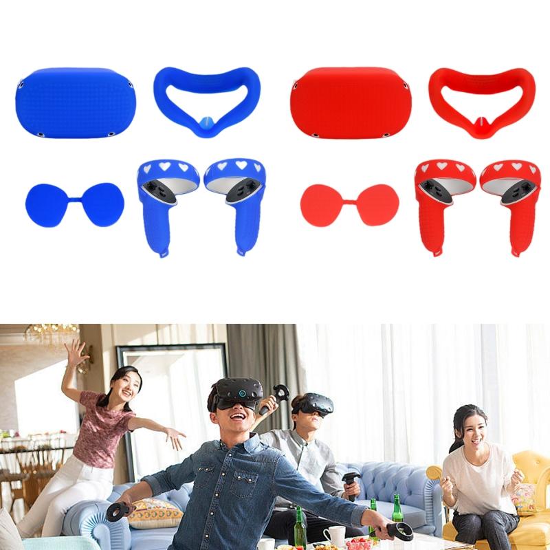 All-in-one Set Silicone for Shell Cover Protective Controller Grip Cover Silicone Face Cover & Lens Protective Cover Set