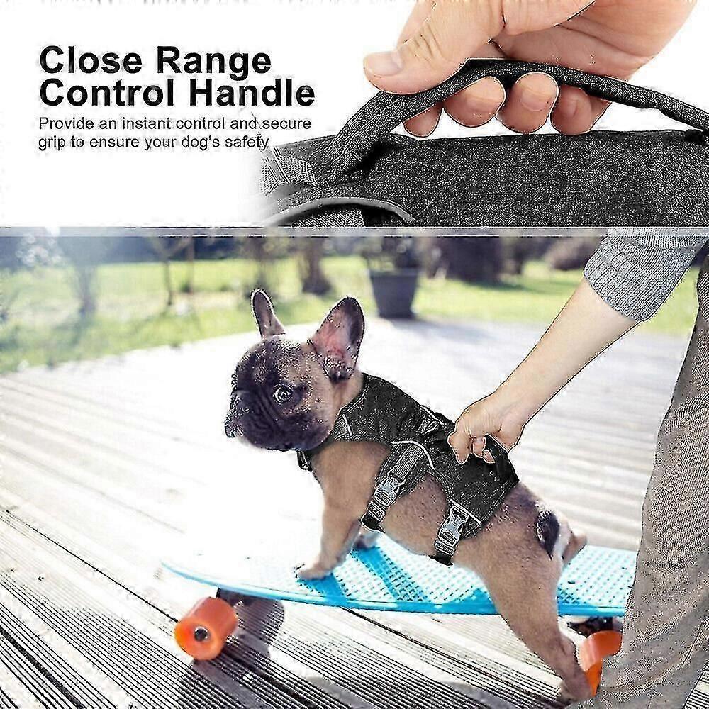 No Pull Escape Proof Dog Harness Reflective Nylon Pet Vest with Handle Adjustable-Good