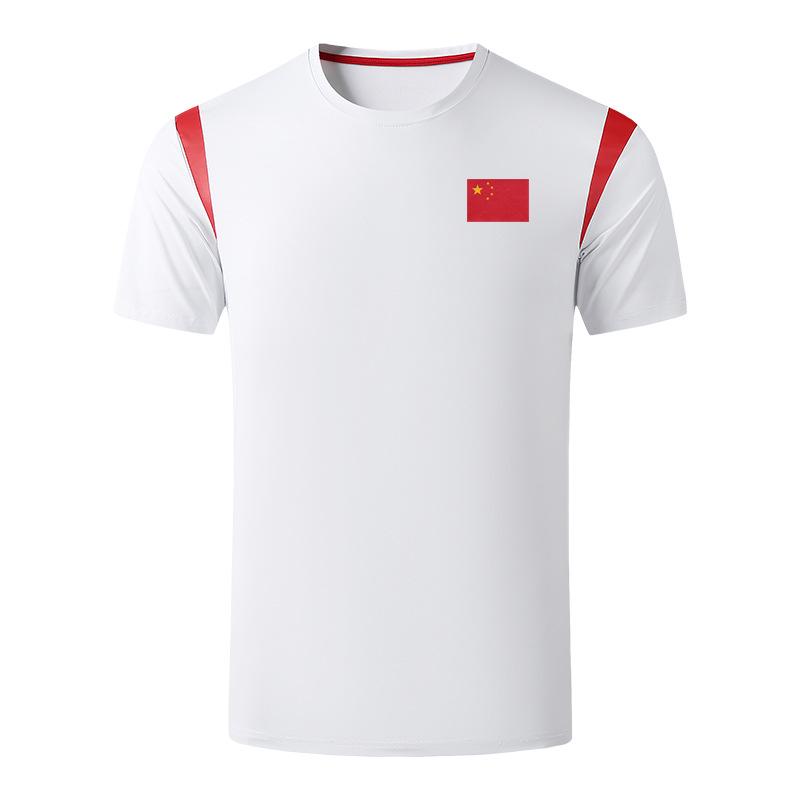 Unisex Chinese Team Quick-Dry Ice Silk T-shirt for Martial Arts Training 6XL
