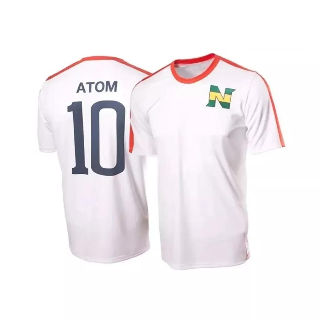 Tsubasa Misaki Atom Hutton Becker Japan Cartoon Animation Anime Football Soccer T-Shirt Jersey Print Sport Vintage Short Sleeve Uniform Cosplay Unisex