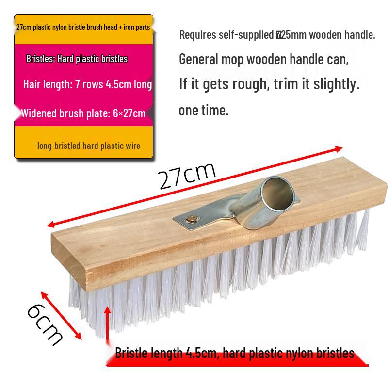 Stainless Steel Long-Handled Moss Removal Floor Brush