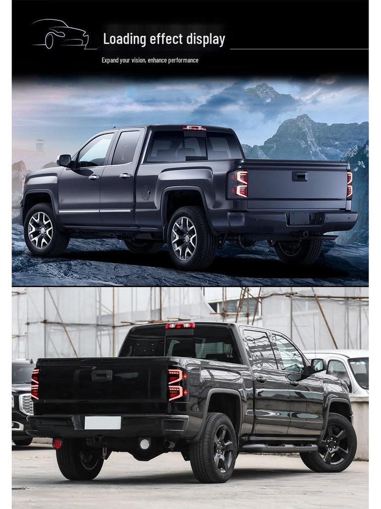 Compatible with GMC Sierra 2014-2018 Taillight Assembly: Turn Signal, Welcome Light, Brake Light.