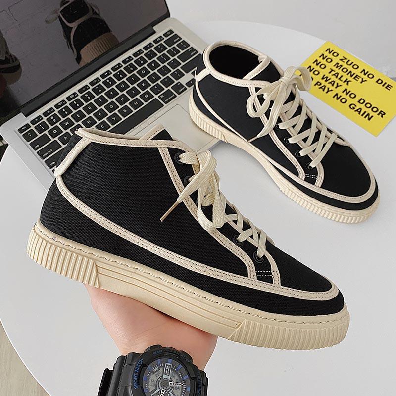 Canvas Herbst- und Winterschuhe schwarz lässige Board-Schuhe leichte Stoffschuhe weiche Sohle Arbeitsschutz Trendschuhe