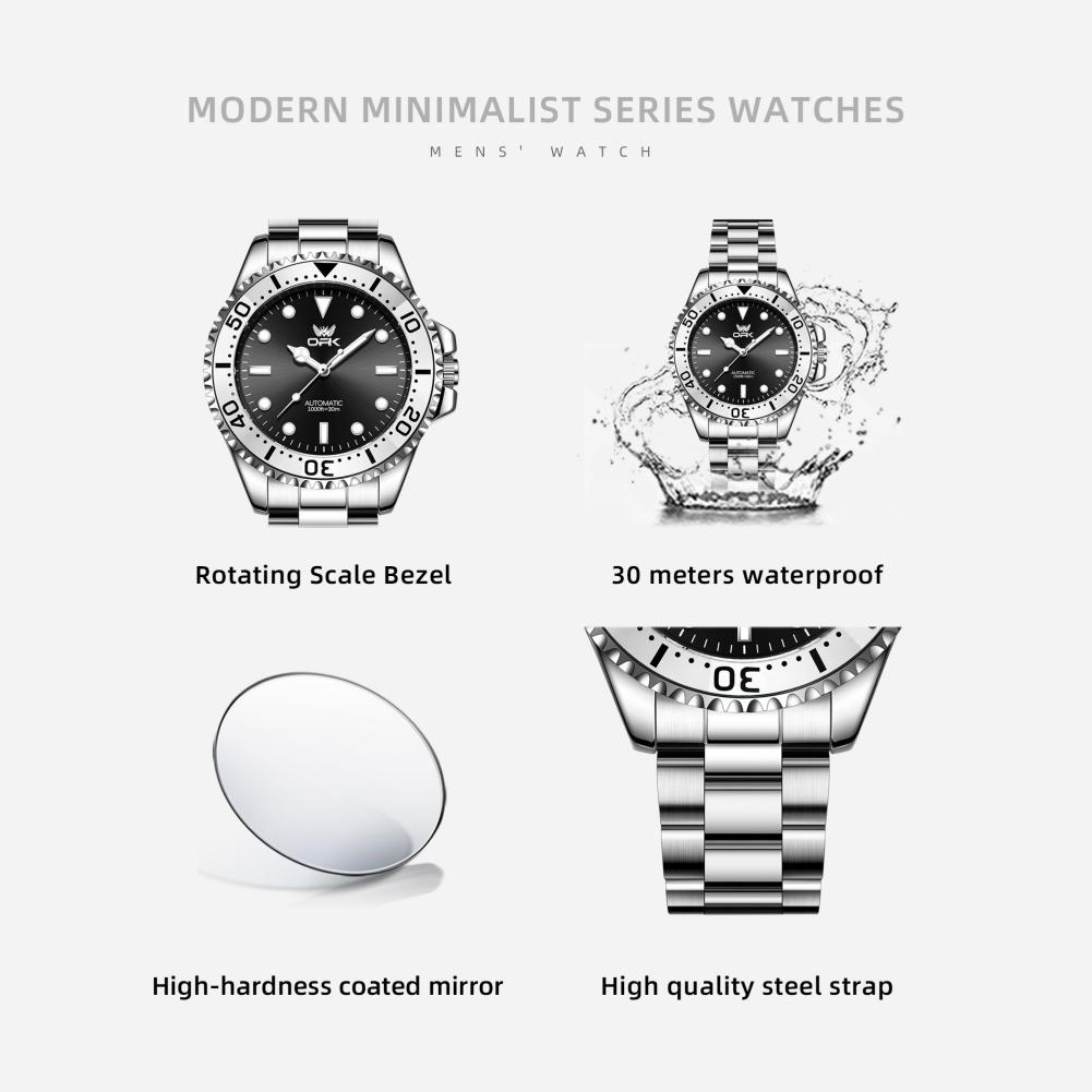 OPK 6104 Luxury Brand Automatic Watch for Man Luminous Waterproof Classic Business Mechanical Man Wristwatch