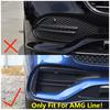 Black Front Fog Light Grilles Cover Trim For 22-25 Benz C Class AMG Sedan W206