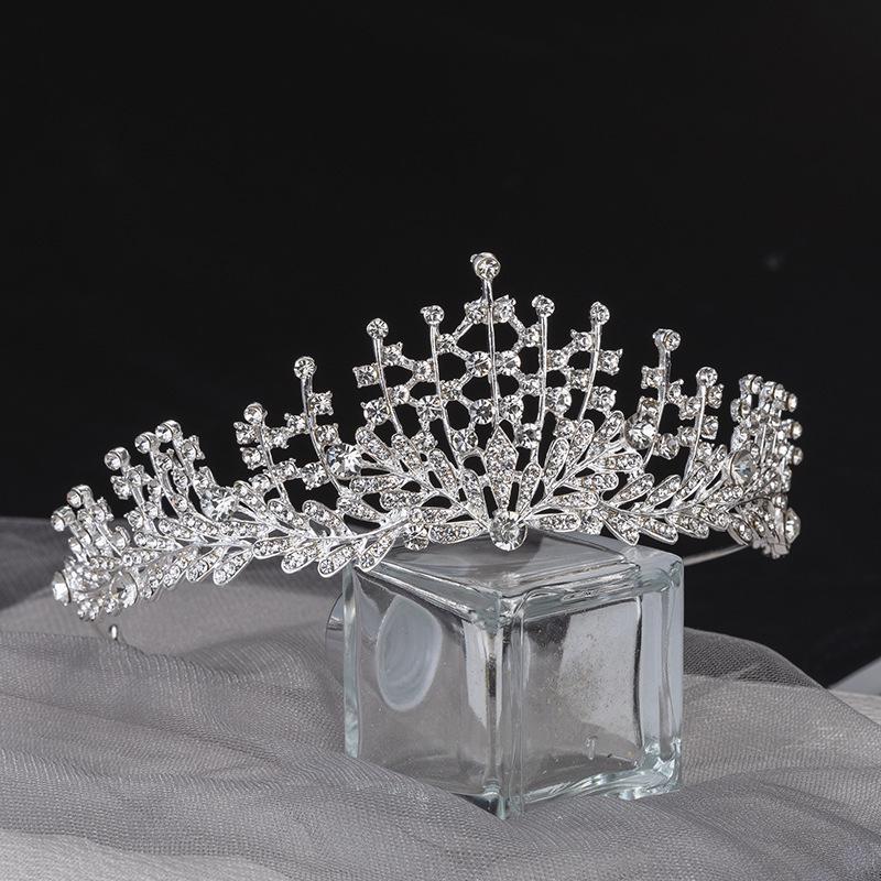 Elegant Rhinestone Bridal Crown Headdress for Weddings & Parties