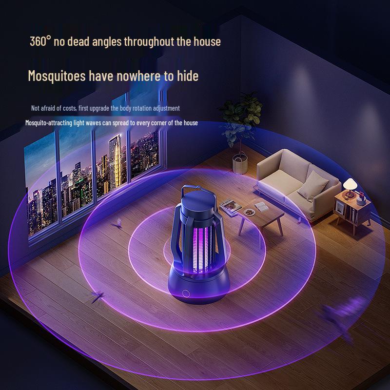 Wireless Portable 3-in-1 Mosquito Catcher & Lamp: Indoor Lighting, Camping, Electric Shock Mosquito Trap