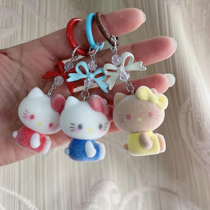 Sanrio Hello Kitty Keychains Cartoon Keyring Hanging Pendant for Backpack Charms on The Phone Bag Ornament Party Gift