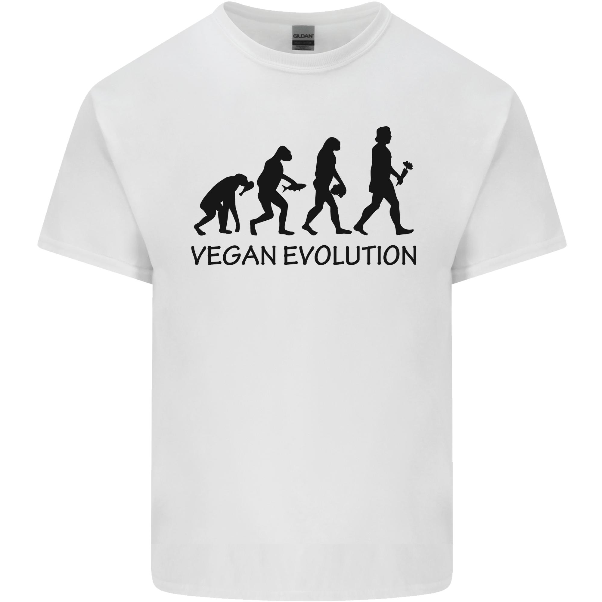 Funny Vegan Evolution Vegetarian Unisexs Light Cotton TShirt S