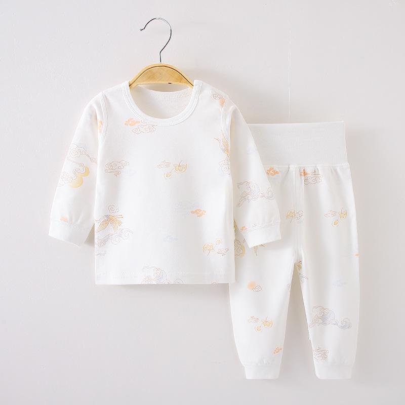 Baby Cotton Grade A Two Piece Pajamas Children Autumn Underwear Set Infant Home Wear Sleepwear