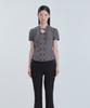 Mausolleum Emma Side Slit Button Capri Pants - Black