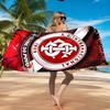 Inter Club Emblem Printed Microfiber Beach Towel, Soft And Absorbent, Quick-Dry, Ideal for Summer Travel, Beach Essential, Swimming Pool