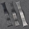 Luxus Edelstahl Uhrenarmband Bogenförmig Schnellwechsel Business Armband für Apple Watch Ultra 2 49mm S10 46mm S10 Andere