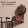 Walnut Wood Bathroom Paper Holder Suction Cup Toilet Tissue Basket Bathroom Storage Rack  Toilet