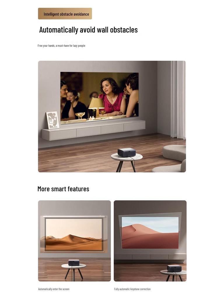 Konka H31 1080P HD Projector: Ideal for Home, Office, or Mobile Screen Mirroring