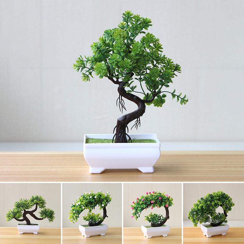 Artificial Plants Bonsai Artificial Small Tree Pot Plants Fake Indoor Green Plants Potted Plant Home Hotel Garden Decoration