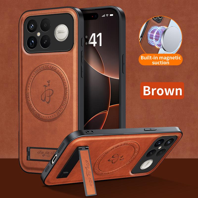 Case For Phone Yulin-003 For Poco F8 Ultra F8pro Leather Stand Case For Poco F8ultra Magnetic Wireless Charging Cover Shockproof Hard Bumper