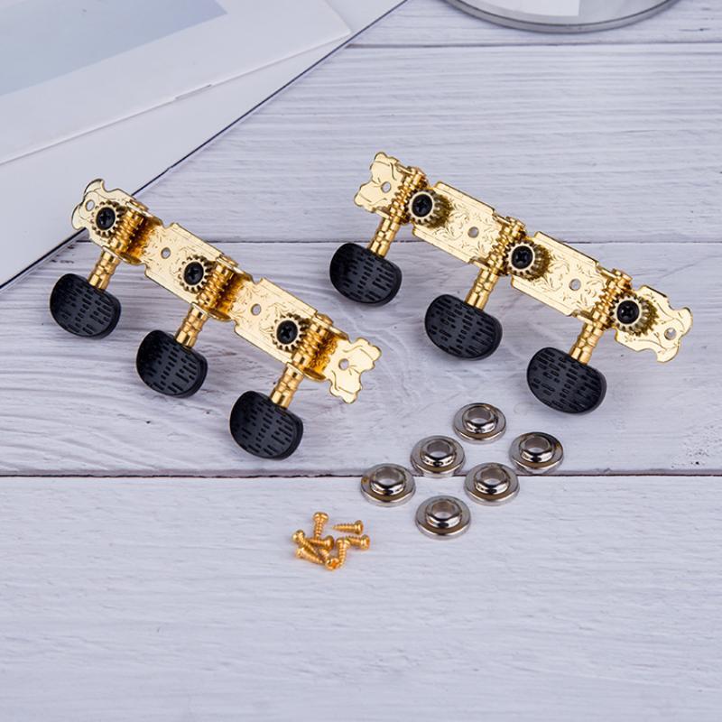 1 Pair 3L 3R Gold Plated Classical Guitar Tuning Pegs Machine Heads Tuning Keys Tuners Guitar Accessories